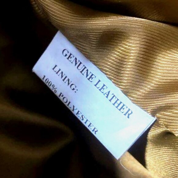 MISSANI LE COLLEZIONI Distressed Leather Motorcycle Jacket Men L Sportcoat Tan G - Picture 16 of 16